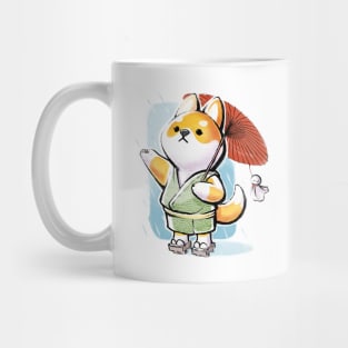 Teru teru bōzu - Shiba Inu Rain - Japanese Umbrella Dog Mug